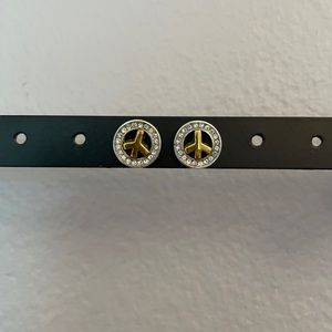 Brighton Peace Sign Stud Earrings